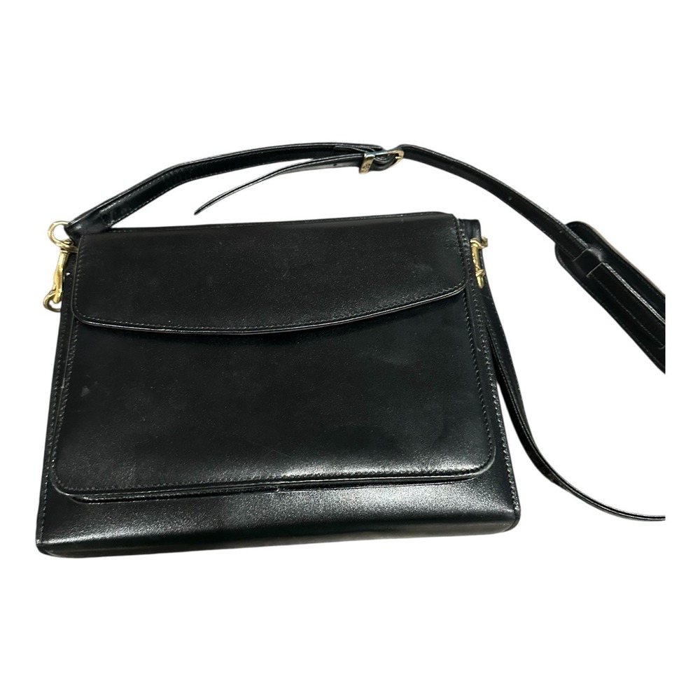 Franklin Quest Full Grain Aniline Leather Planner Organizer Carry Case Zip Black